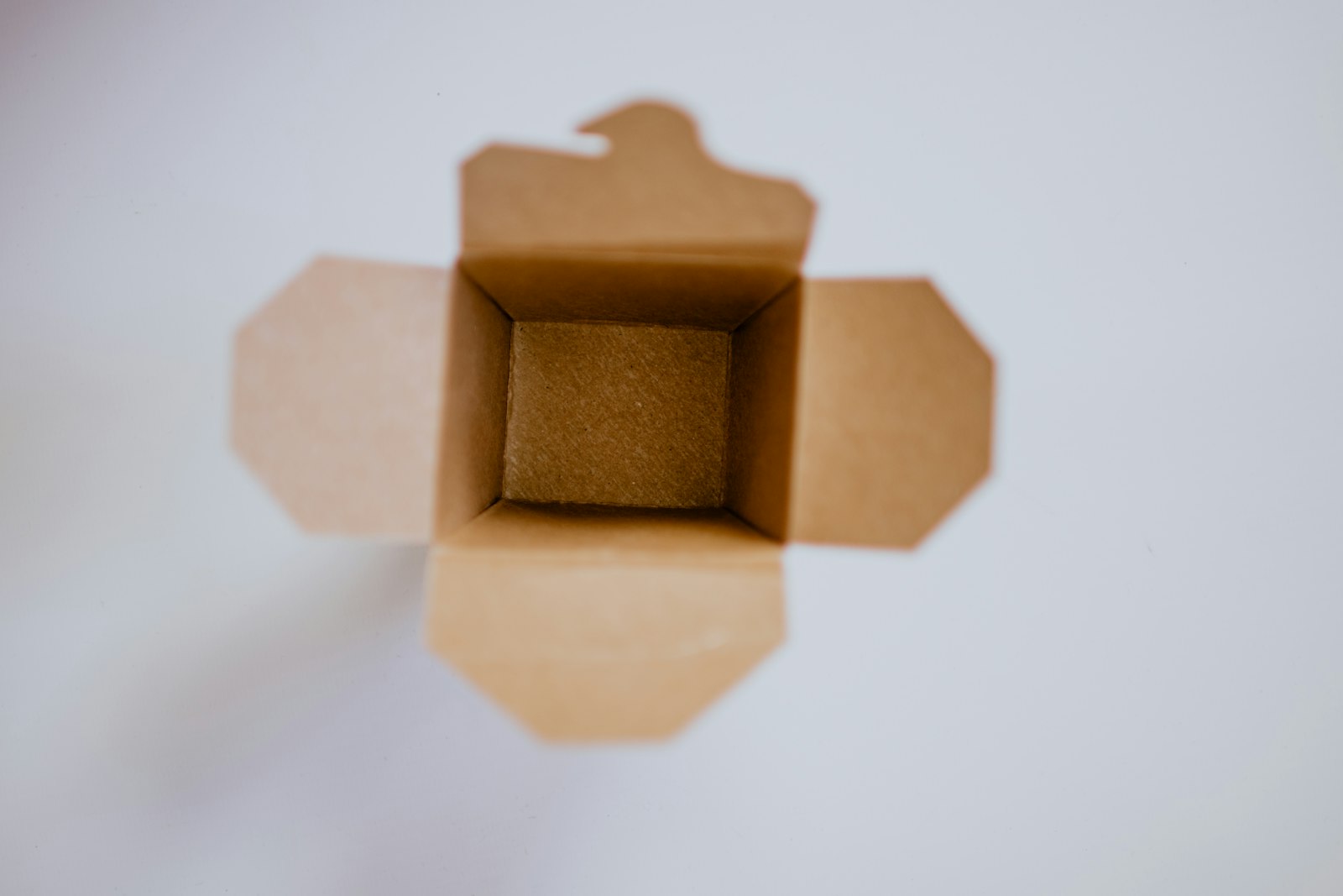An open parcel box