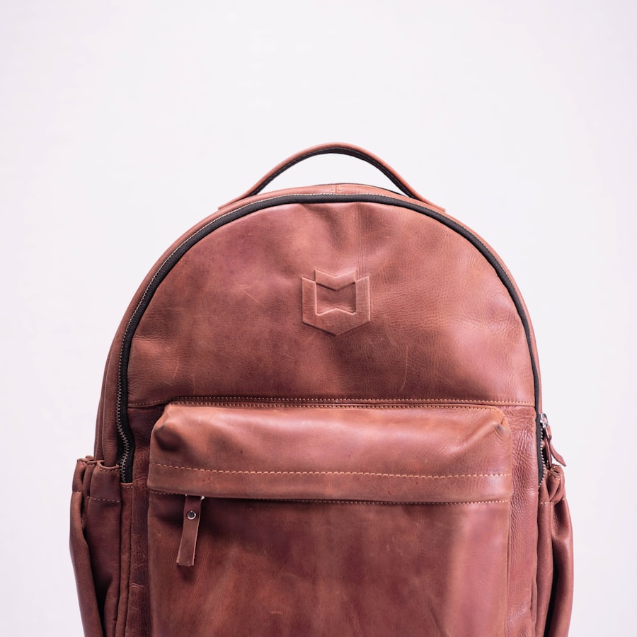 Dusty Rose Leather Backpack, women's bags