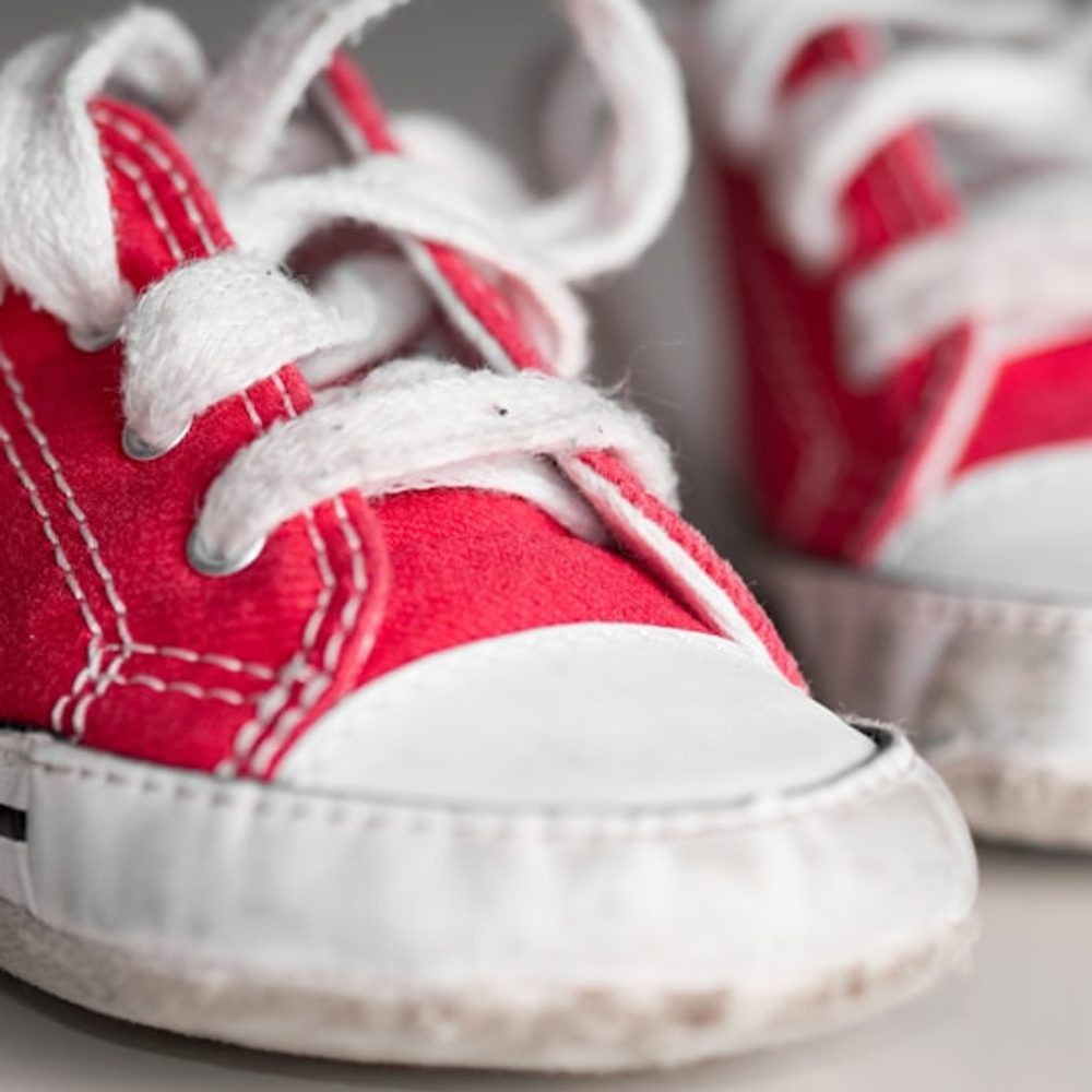 Baby Red Canvas Sneakers, detail view 2